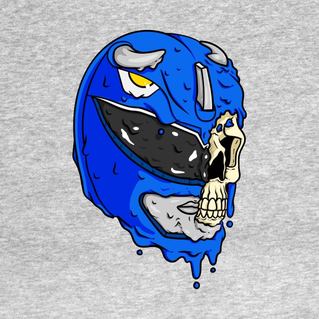 Blue Half Skull Ranger by CalebLindenDesign